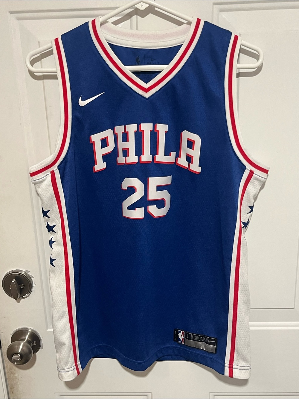 Philadelphia 76ers Ben Simmons #25 Nike Swingman Jersey Tank - Mens Large DriFit